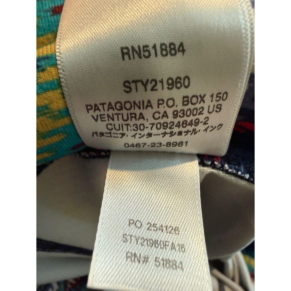 Patagonia Women XL Zigzag Chevron Print Active Leggings Multi Color STY21960 - Picture 7 of 9